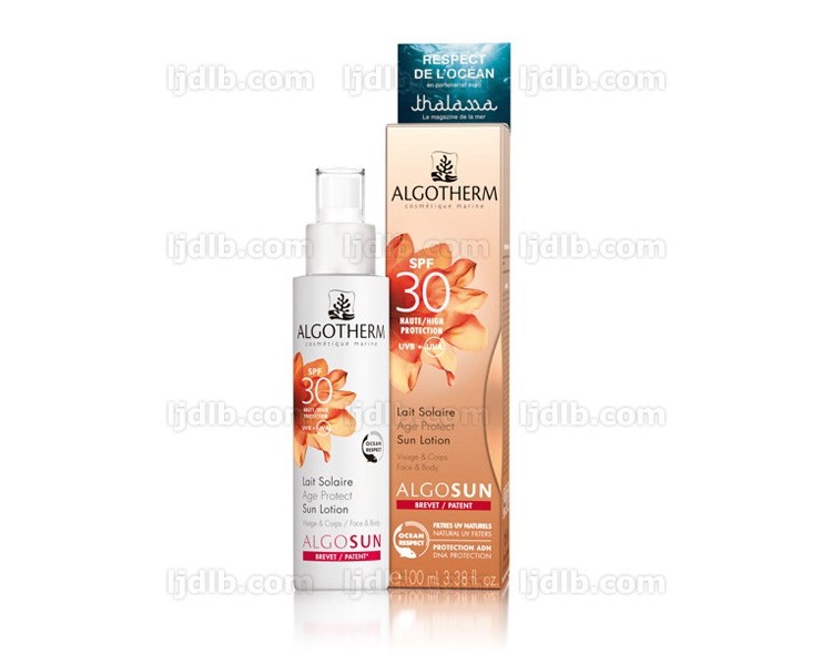 Lait Solaire Age Protect SPF 30 AlgoSun (Visage et Corps) Algotherm - Flacon spray 100ml